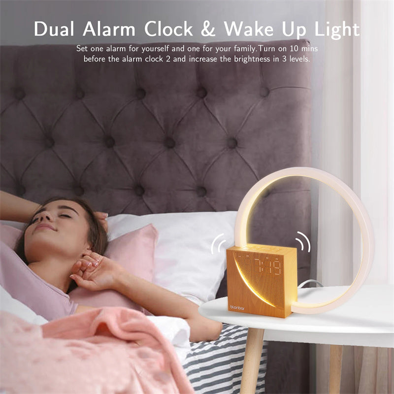 Bedside Lamp with Natural Sounds and Alarm Clock by ILuvium